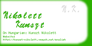 nikolett kunszt business card